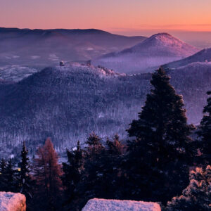 Druck Sonnenaufgang Pfälzerwald